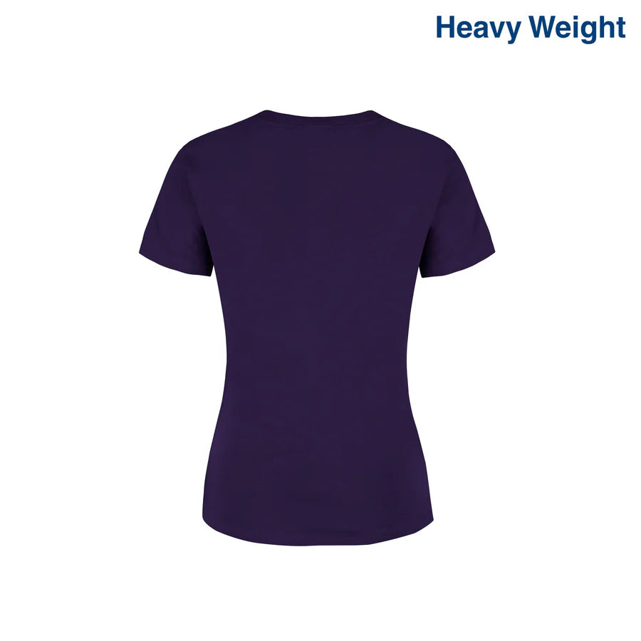 Women's Heavy Weight Crew Neck Short Sleeve Silhouette T-Shirt