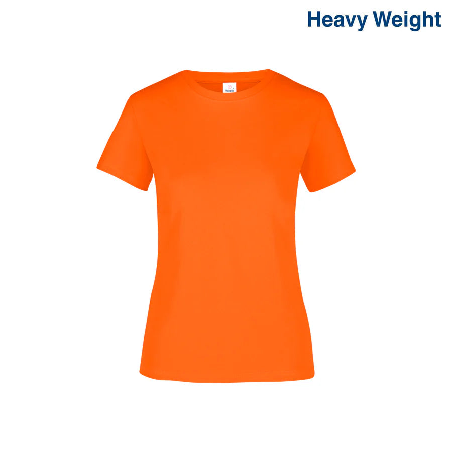 Women's Heavy Weight Crew Neck Short Sleeve Silhouette T-Shirt