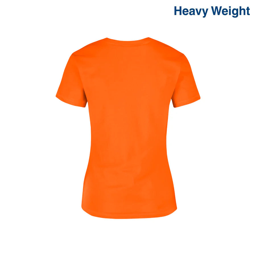 Women's Heavy Weight Crew Neck Short Sleeve Silhouette T-Shirt