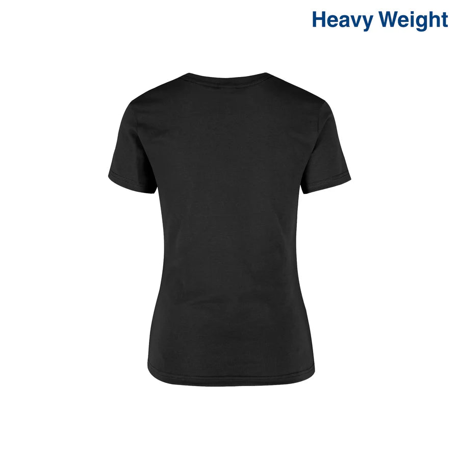 Women's Heavy Weight Crew Neck Short Sleeve Silhouette T-Shirt