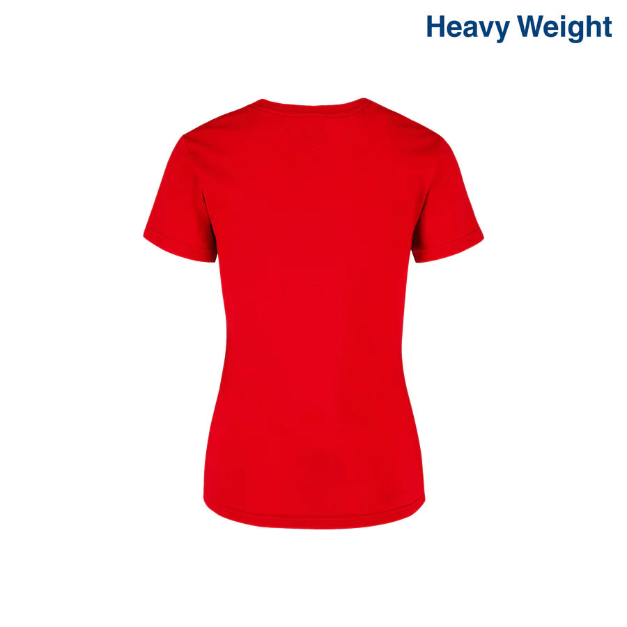 Women's Heavy Weight Crew Neck Short Sleeve Silhouette T-Shirt