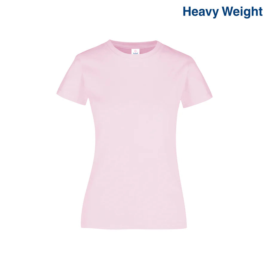 Women's Heavy Weight Crew Neck Short Sleeve Silhouette T-Shirt