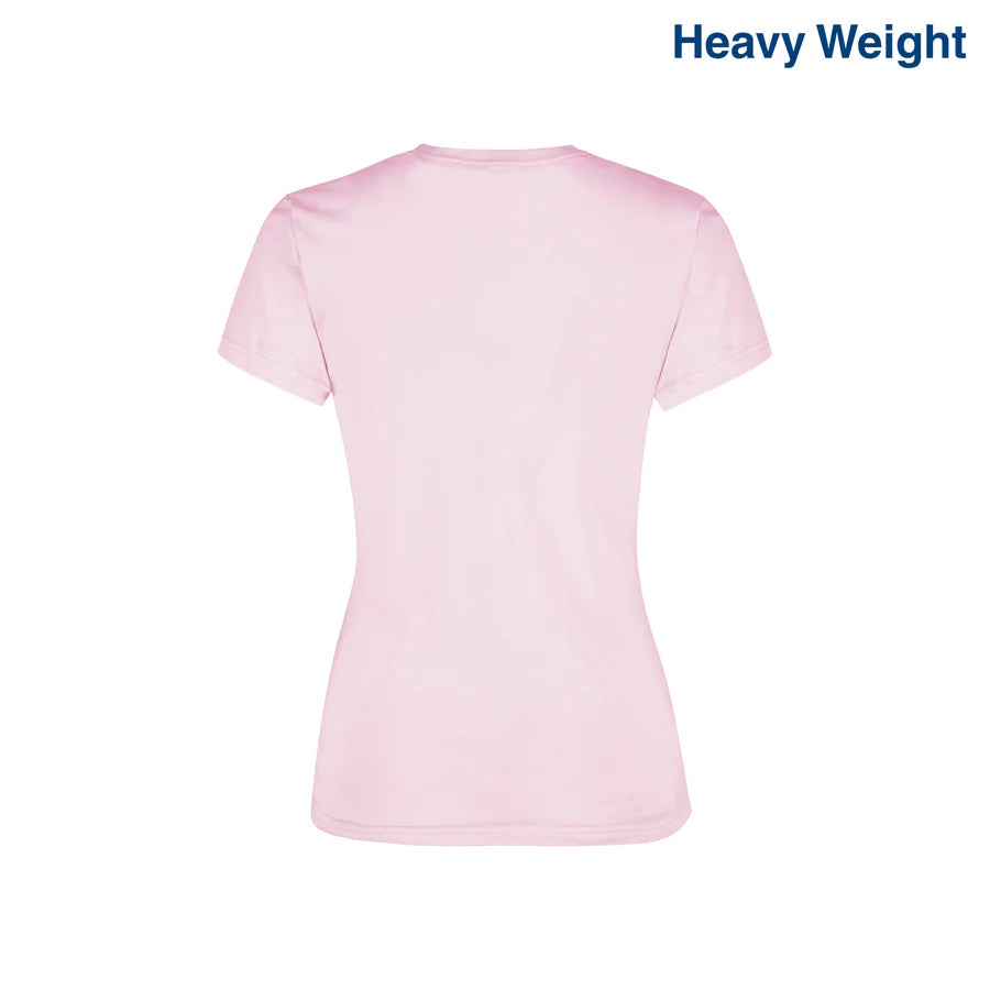 Women's Heavy Weight Crew Neck Short Sleeve Silhouette T-Shirt