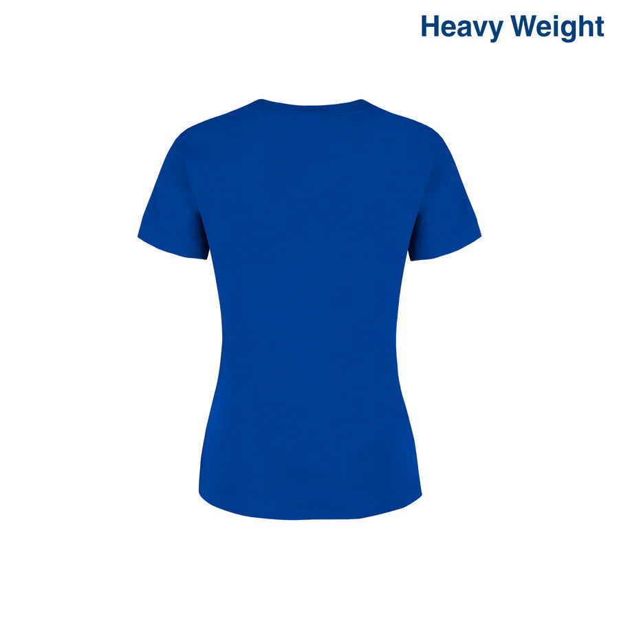 Women's Heavy Weight Crew Neck Short Sleeve Silhouette T-Shirt