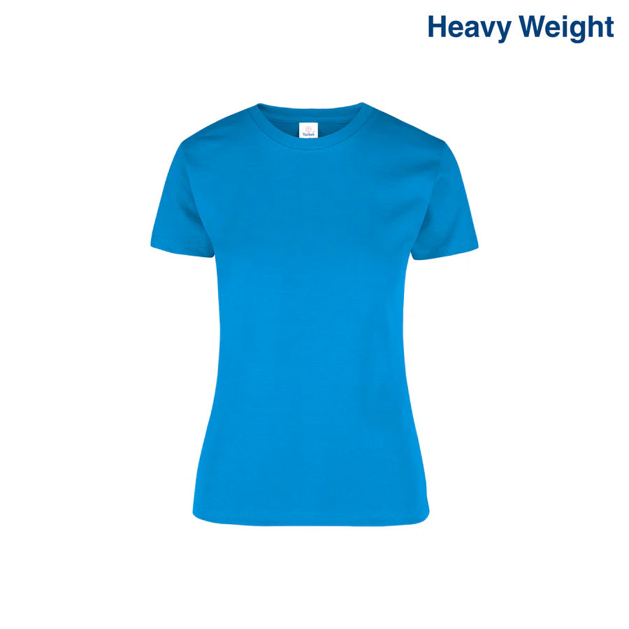 Women's Heavy Weight Crew Neck Short Sleeve Silhouette T-Shirt