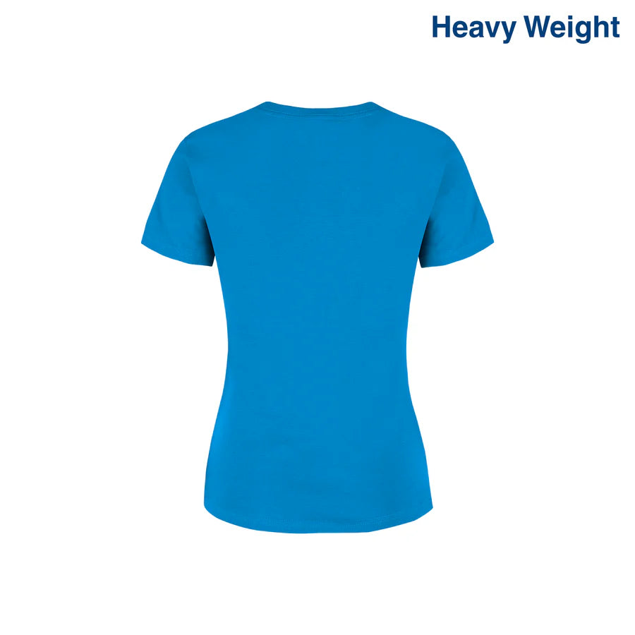 Women's Heavy Weight Crew Neck Short Sleeve Silhouette T-Shirt