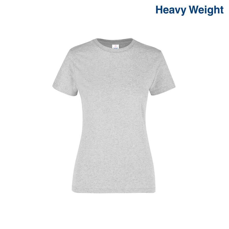 Women's Heavy Weight Crew Neck Short Sleeve Silhouette T-Shirt