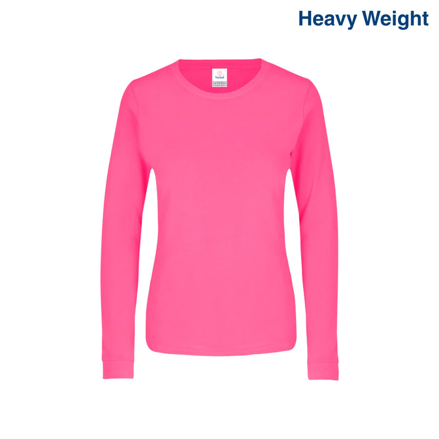 Women's Heavy Weight Crew Neck Long Sleeve Silhouette T-Shirt