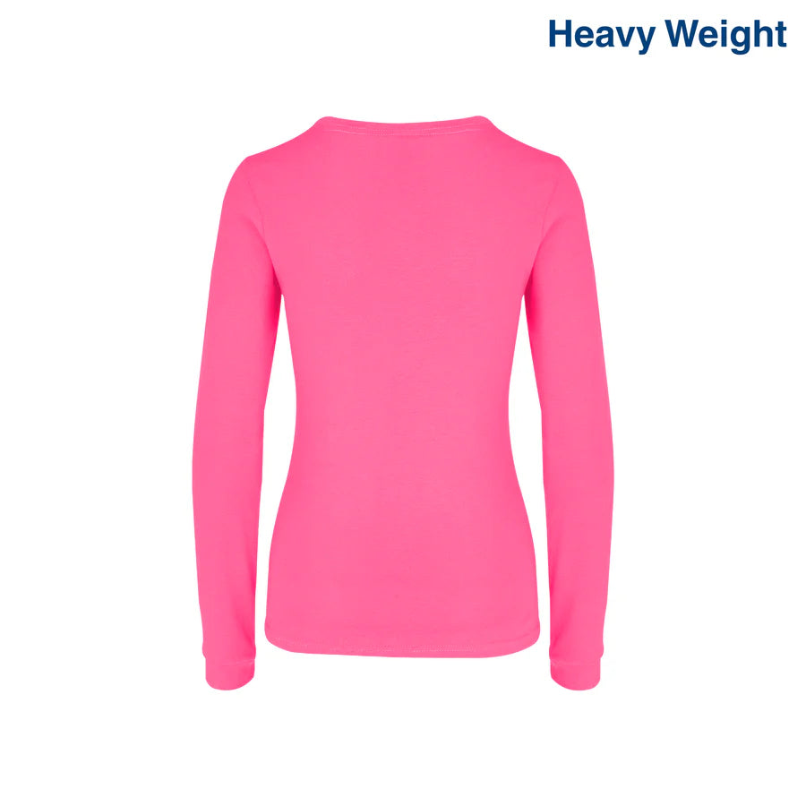 Women's Heavy Weight Crew Neck Long Sleeve Silhouette T-Shirt