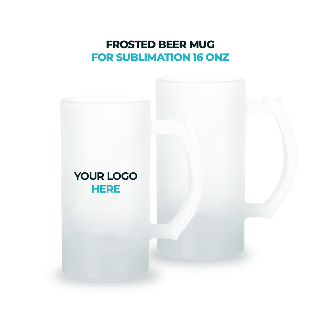 Frosted Beer Mugs for Sublimation 16 Oz