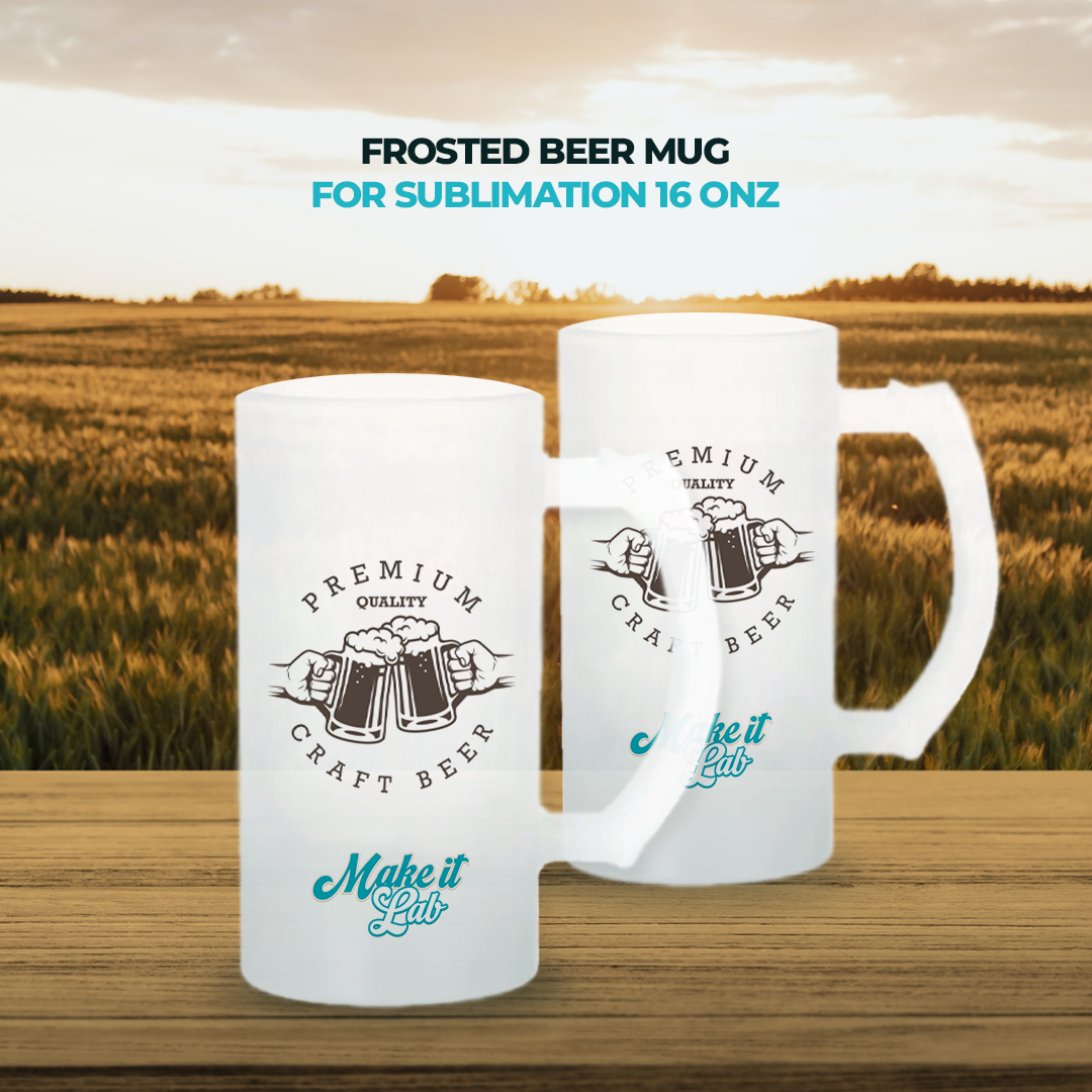 Frosted Beer Mugs for Sublimation 16 Oz