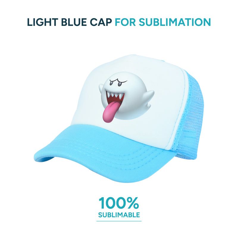 Light Blue Customizable Adult Cap - Perfect for Sublimation Printing