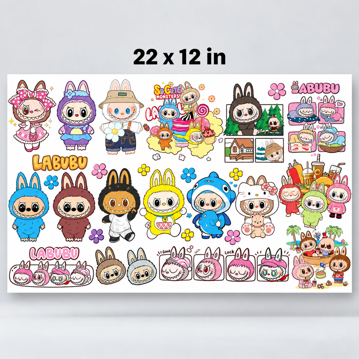 Printed DTF Sheets - Cute Creature Friends – Fun Kawaii