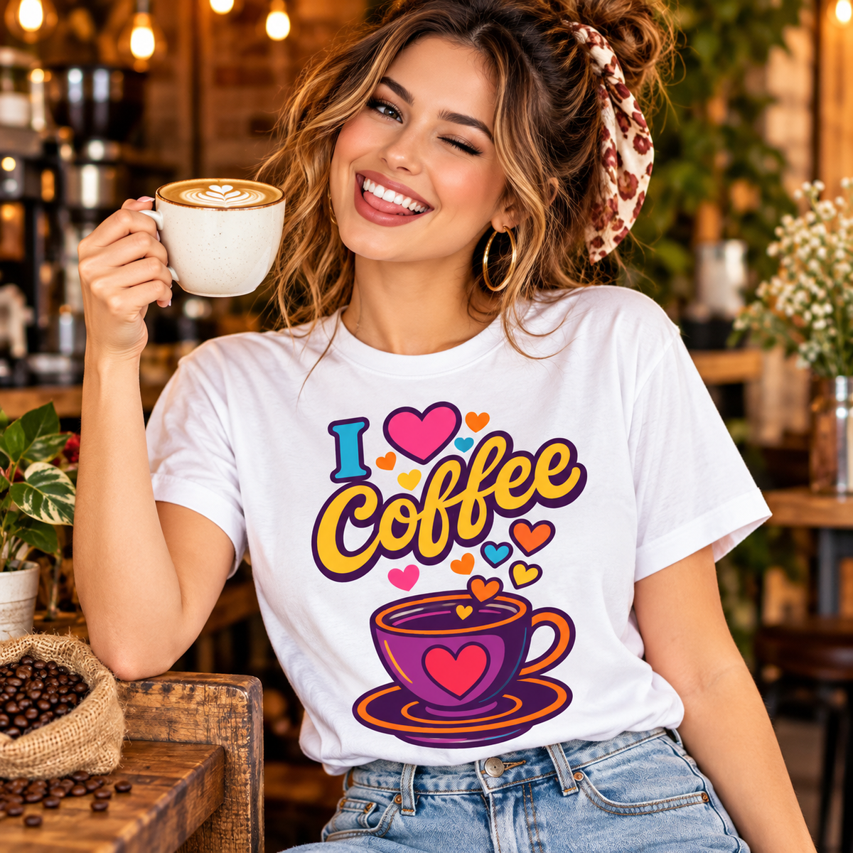 Printed DTF Sheets by Yards - Coffee Time Collection