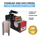 PROMO Make it Lab Mug Press Machine 2 in 1 (for 11oz cup and 750 ml) Tumbler and mug press: 2 pads, 11oz and tumbler