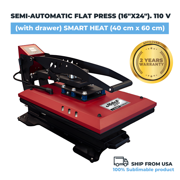 Premium Semi Auto Heat Press Machine 16" x 24"