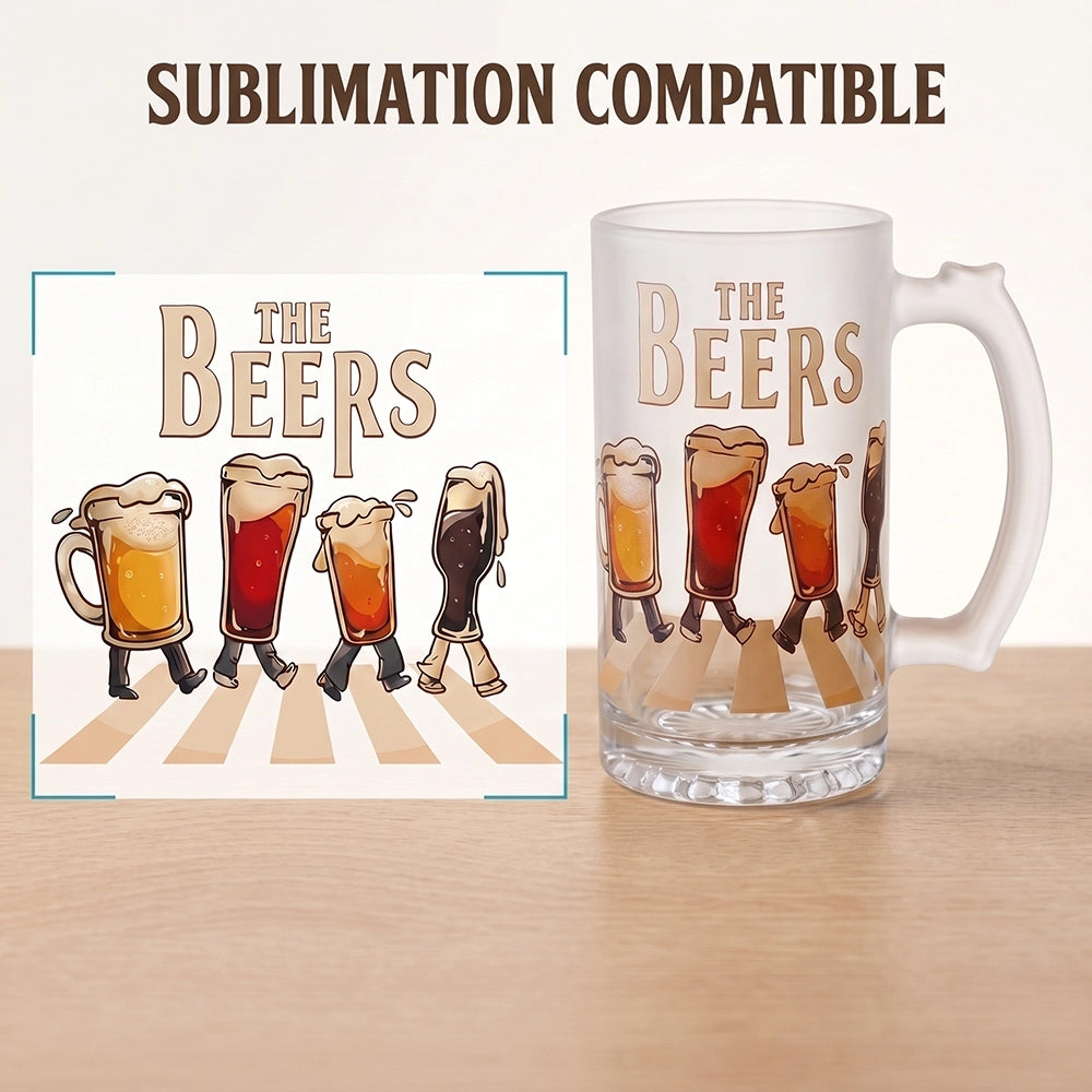 Clear Glass Beer Mug for Sublimation 16 oz