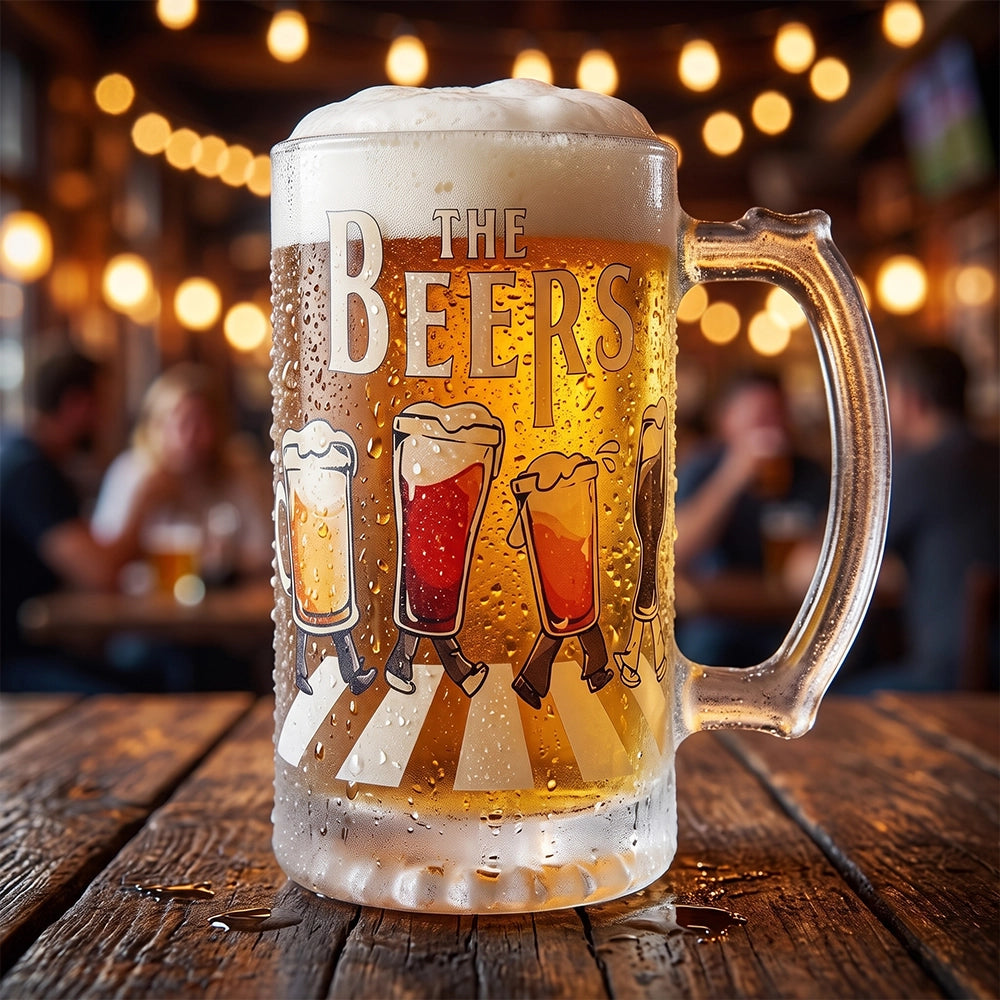 Clear Glass Beer Mug for Sublimation 16 oz