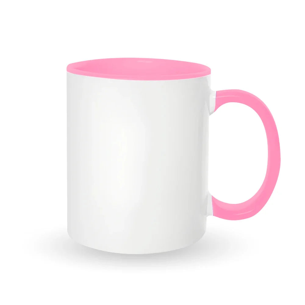 Colored inside and on handles for sublimation 11 oz