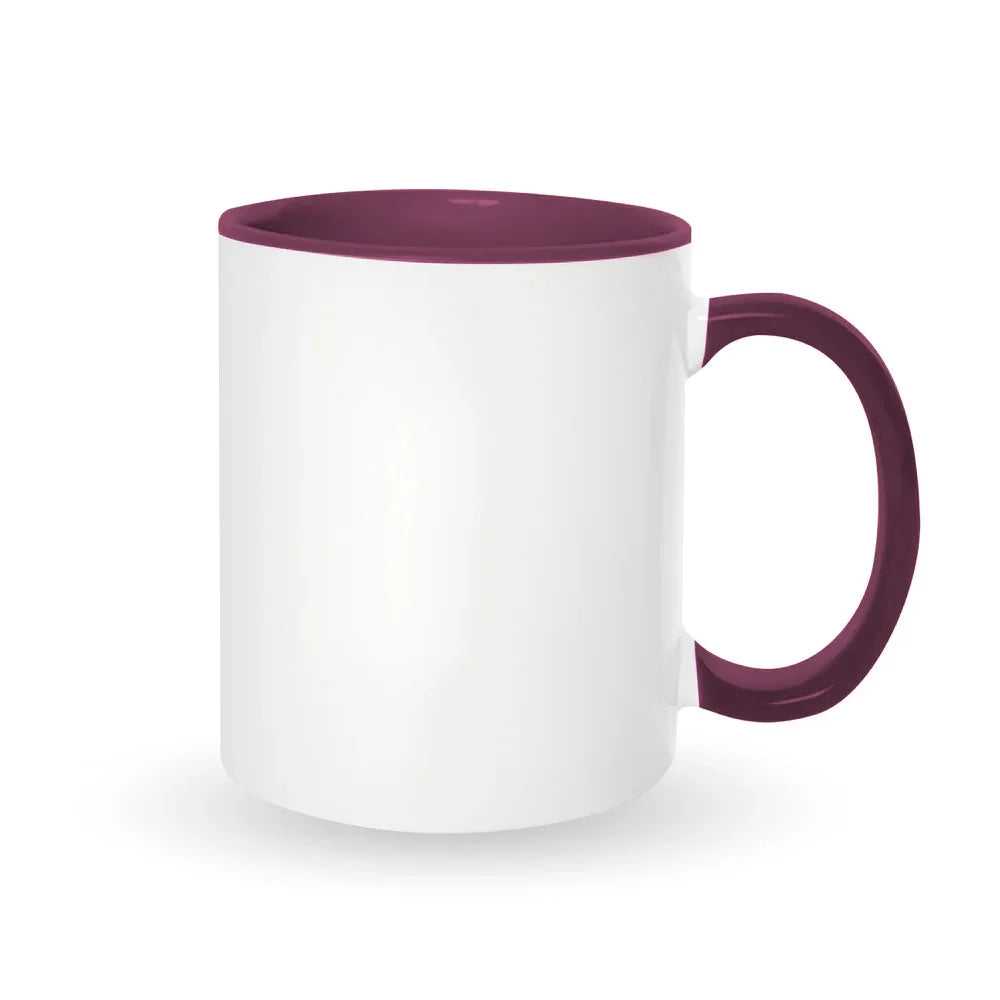 Colored inside and on handles for sublimation 11 oz
