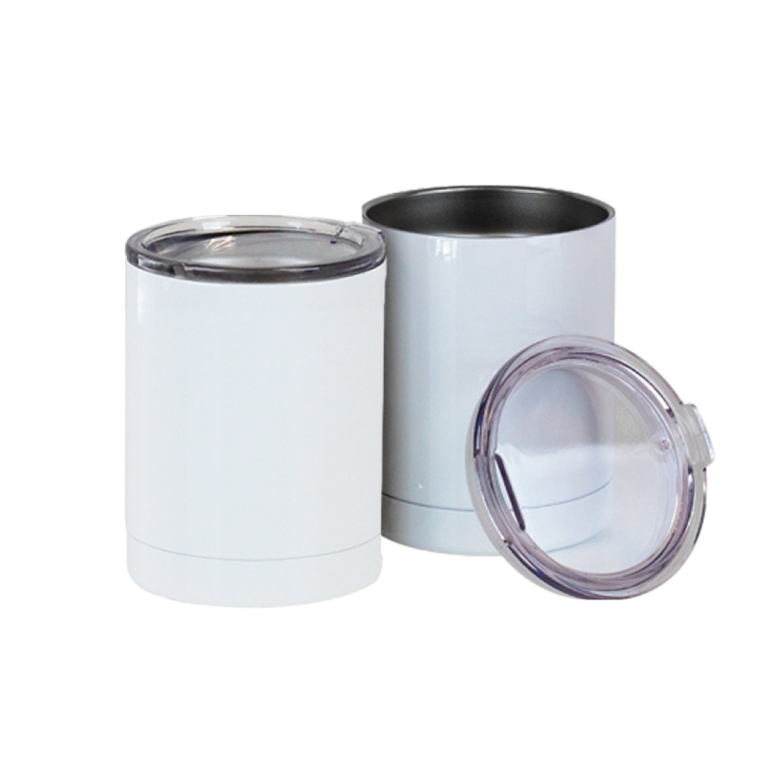 White stainless steel tumbler without handle 400 ml