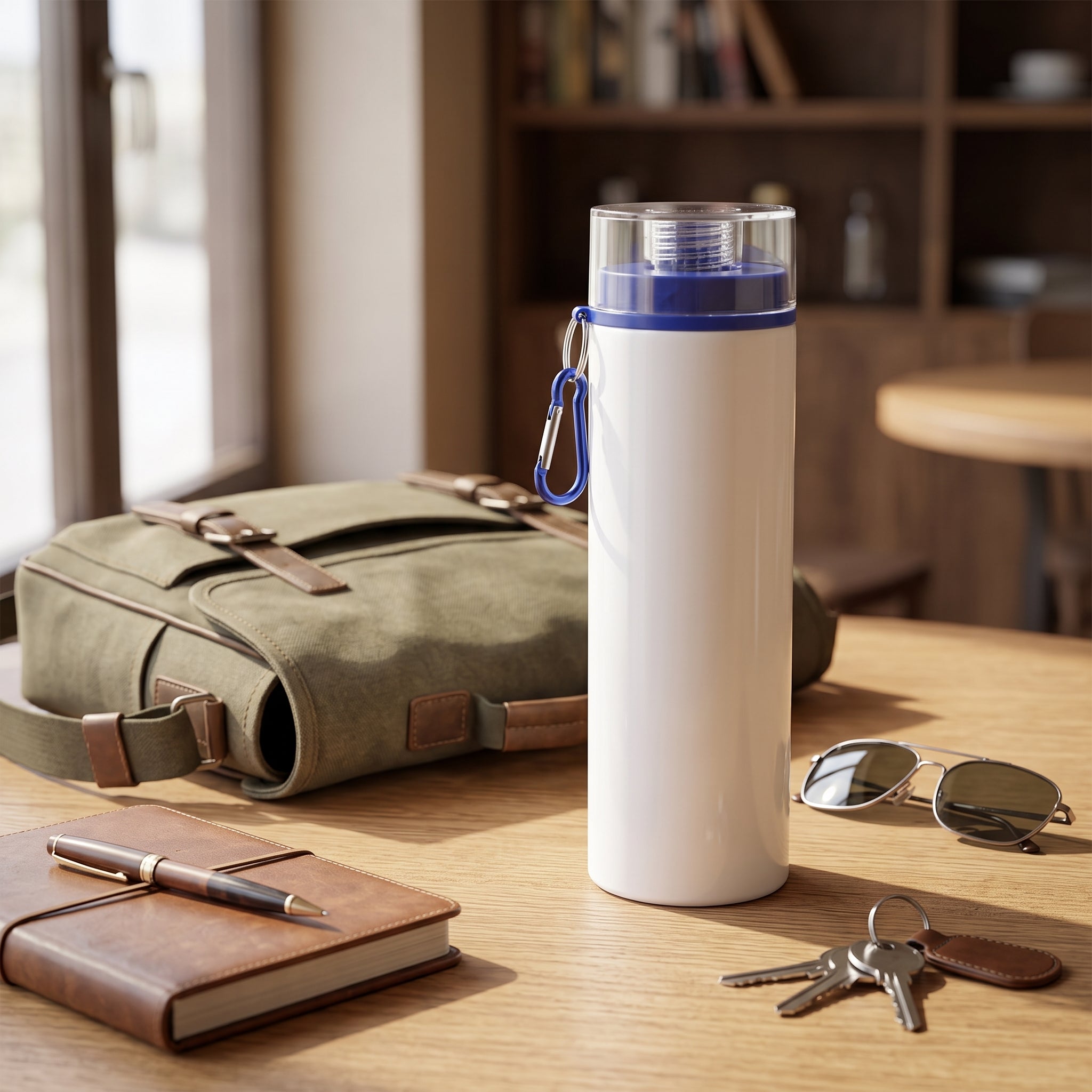750 mL White Sublimation Water Bottle