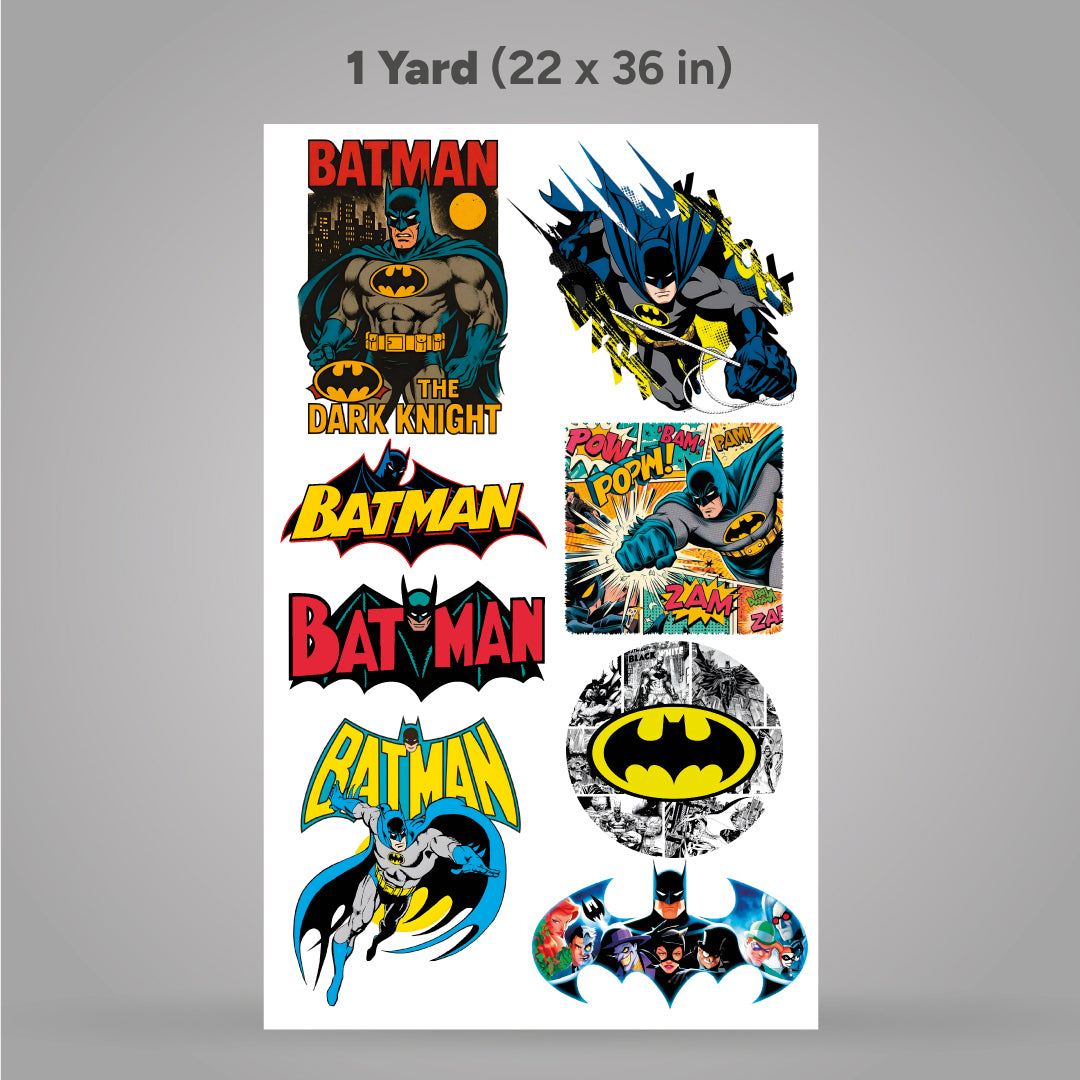 Printed DTF Sheets by Yards - Dark City Hero Collection