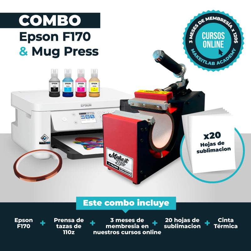 Combo Epson F170 and Mug Press