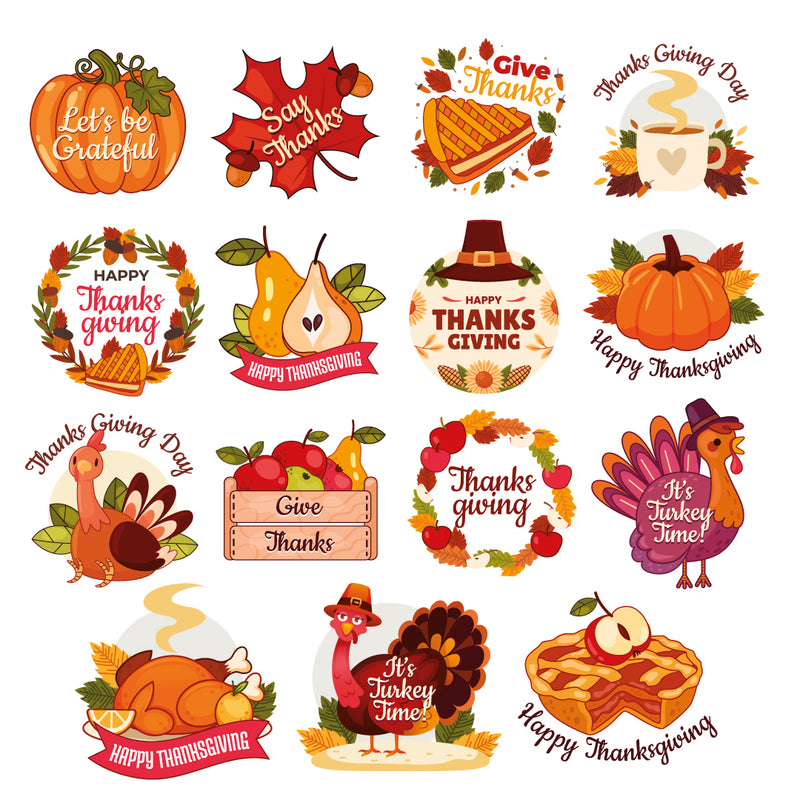 UV DTF Sticker Pack Thanksgiving Special: Give Thanks with Style