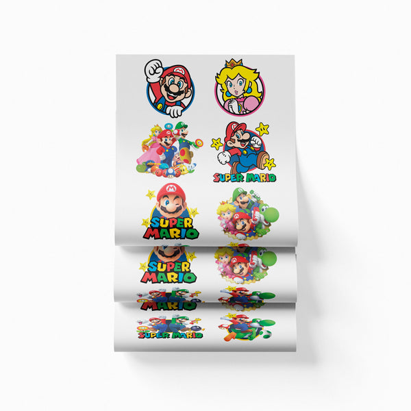 Sublimation Sheets Printed By Yards - Super Mario (Various Designs)