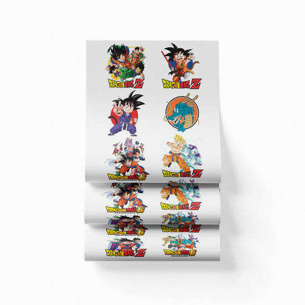 Sublimation Sheets Printed By Yards - Dragon Ball (Various Designs)