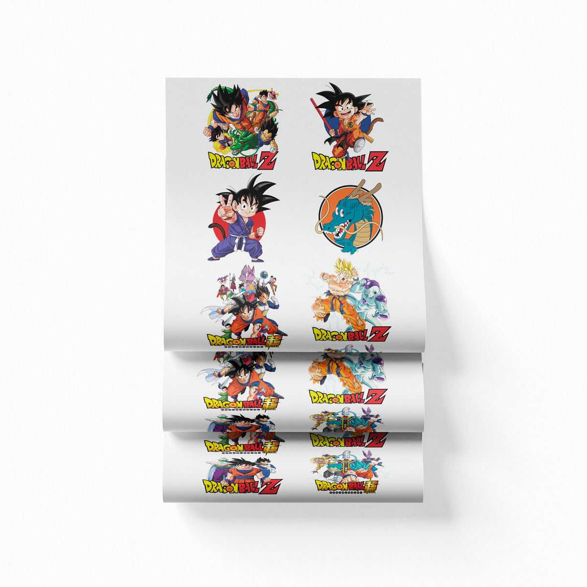 Printed DTF Sheets by Yards - Legendary Anime Warriors Z