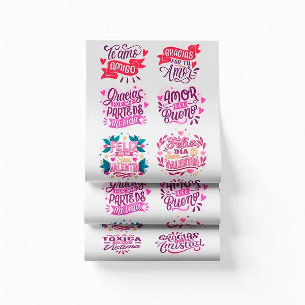 Printed DTF Sheets by Yards - San Valentín 3