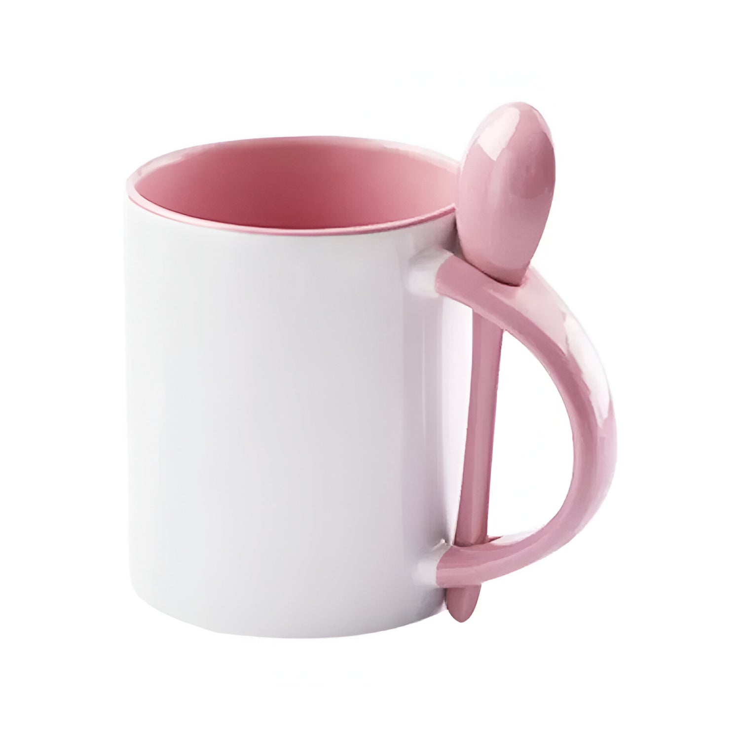 Mugs inside and colored spoon for sublimation 11 oz (Unit and box of 12 and 36 units)