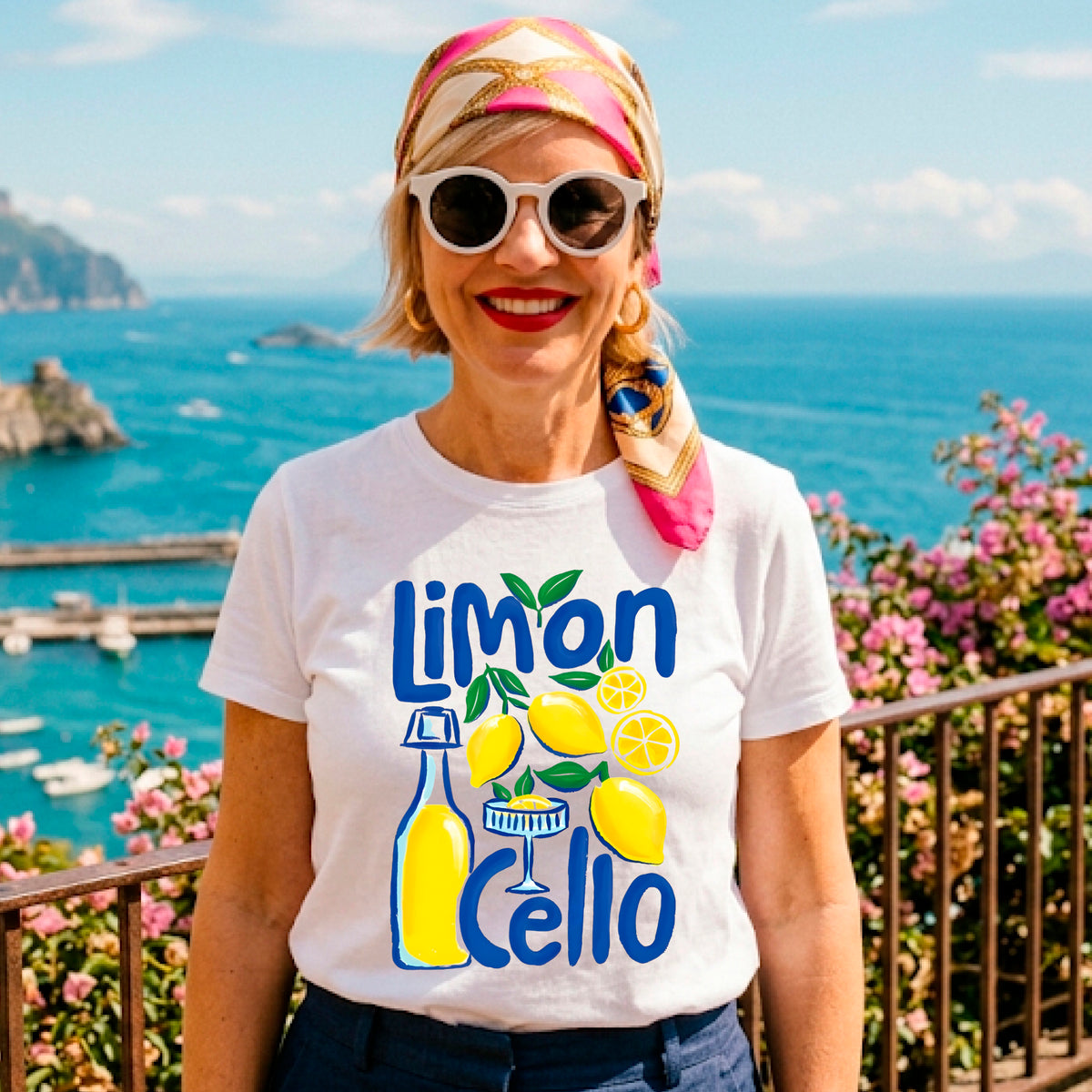 Printed DTF Sheets by Yards - Italian Coastal Summer – Lemons, Seafood & Dolce Vita