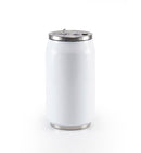 12 oz white double-walled steel can