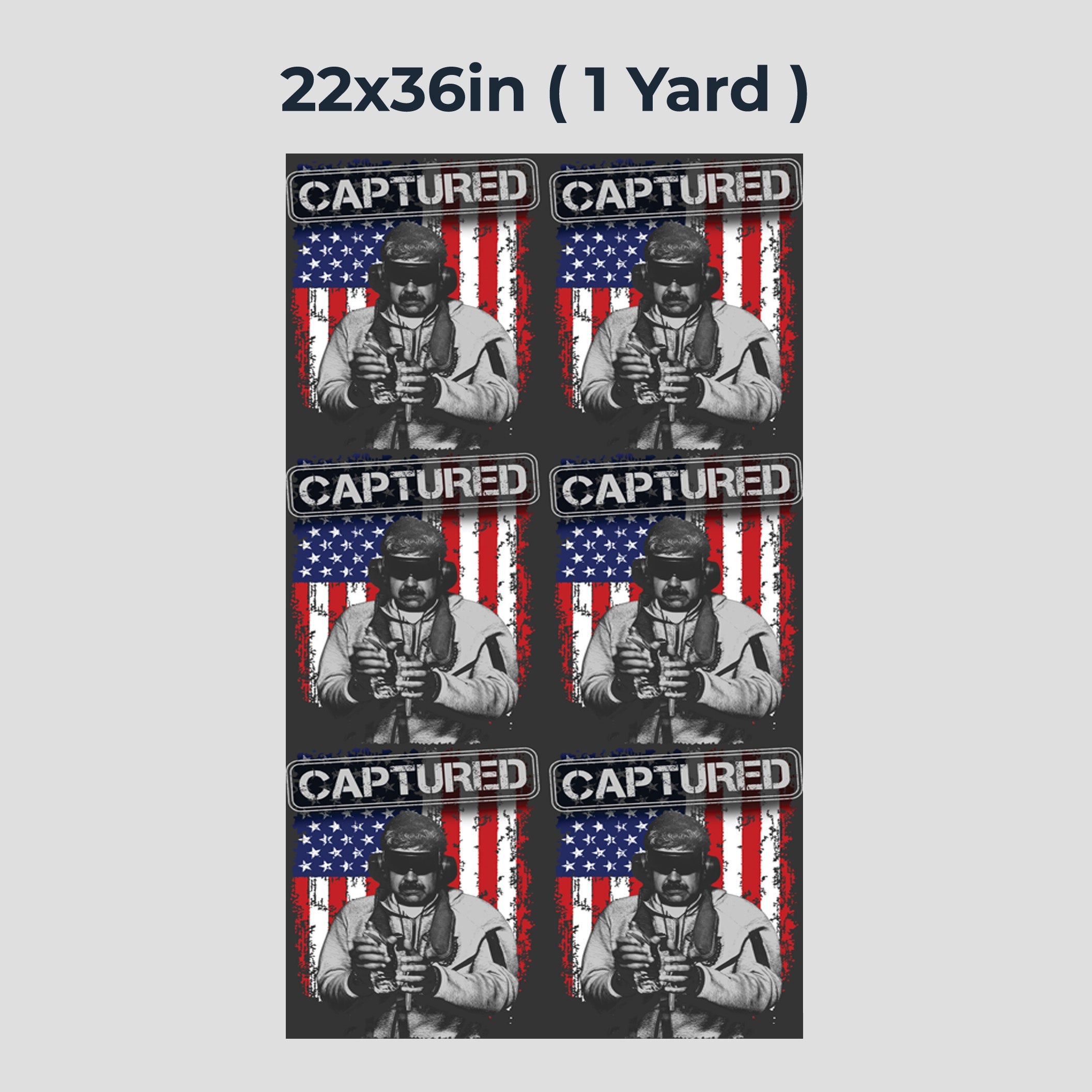 Printed DTF Sheets by Yards - Captured President 1 MADURO