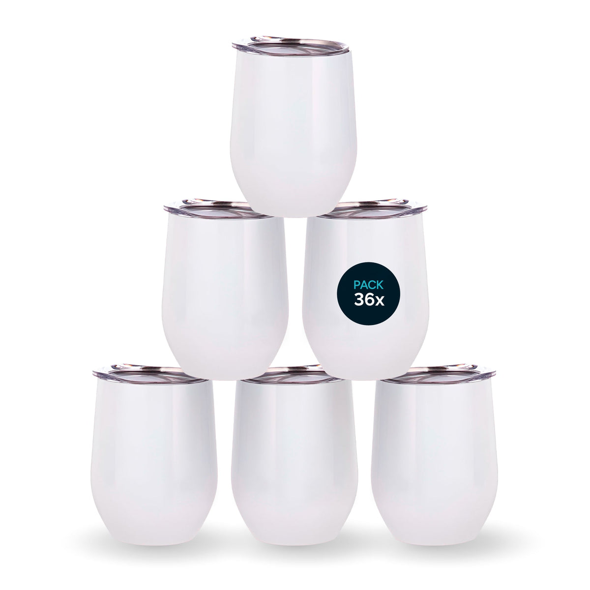 White 12 oz Double Wall Stainless Steel Eggball Tumbler