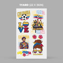 Printed DTF Sheets by Yards - World Cup 2026 COLOMBIA 2