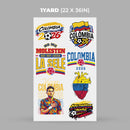Printed DTF Sheets by Yards - World Cup 2026 COLOMBIA 1