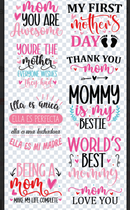 Printed DTF Sheets by Yards - Mother's Day Pack3