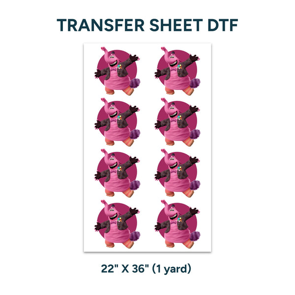 Printed DTF Sheets by Yards - Bing Bong Inside Out