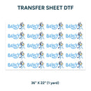 Printed DTF Sheets by Yards - Bluey design 2