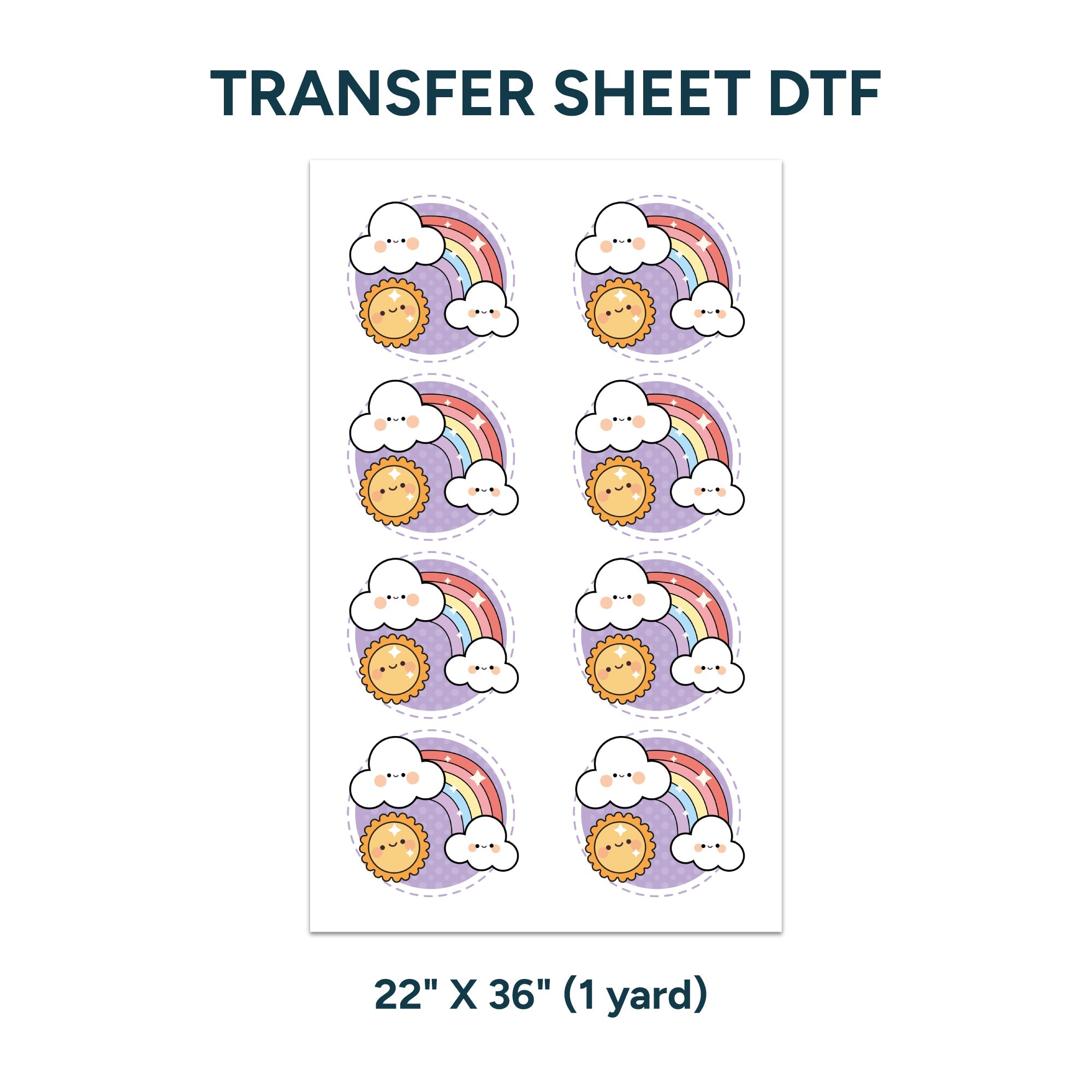Printed DTF Sheets by Yards - Cute design 1