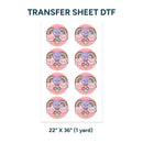 Printed DTF Sheets by Yards - Cute design 2
