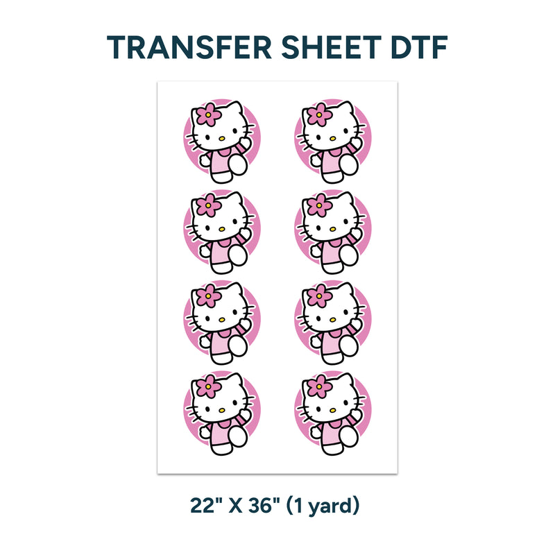 Printed DTF Sheets by Yards - Hello Kitty