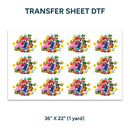 Printed DTF Sheets by Yards - Mario Bross