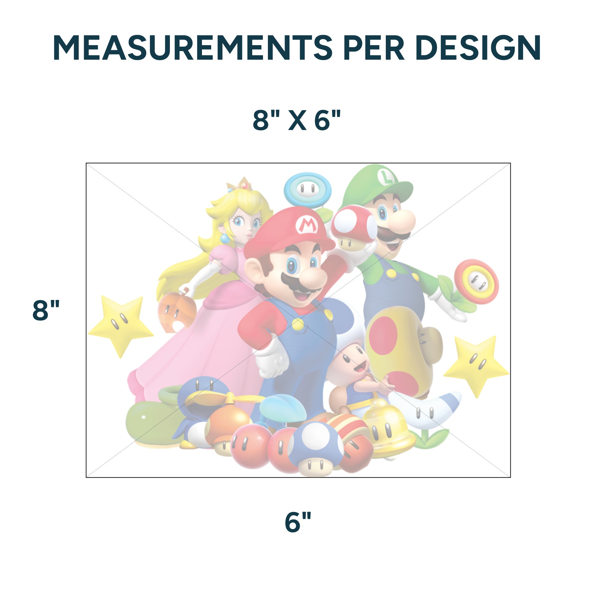 Printed DTF Sheets by Yards - Mario Bross