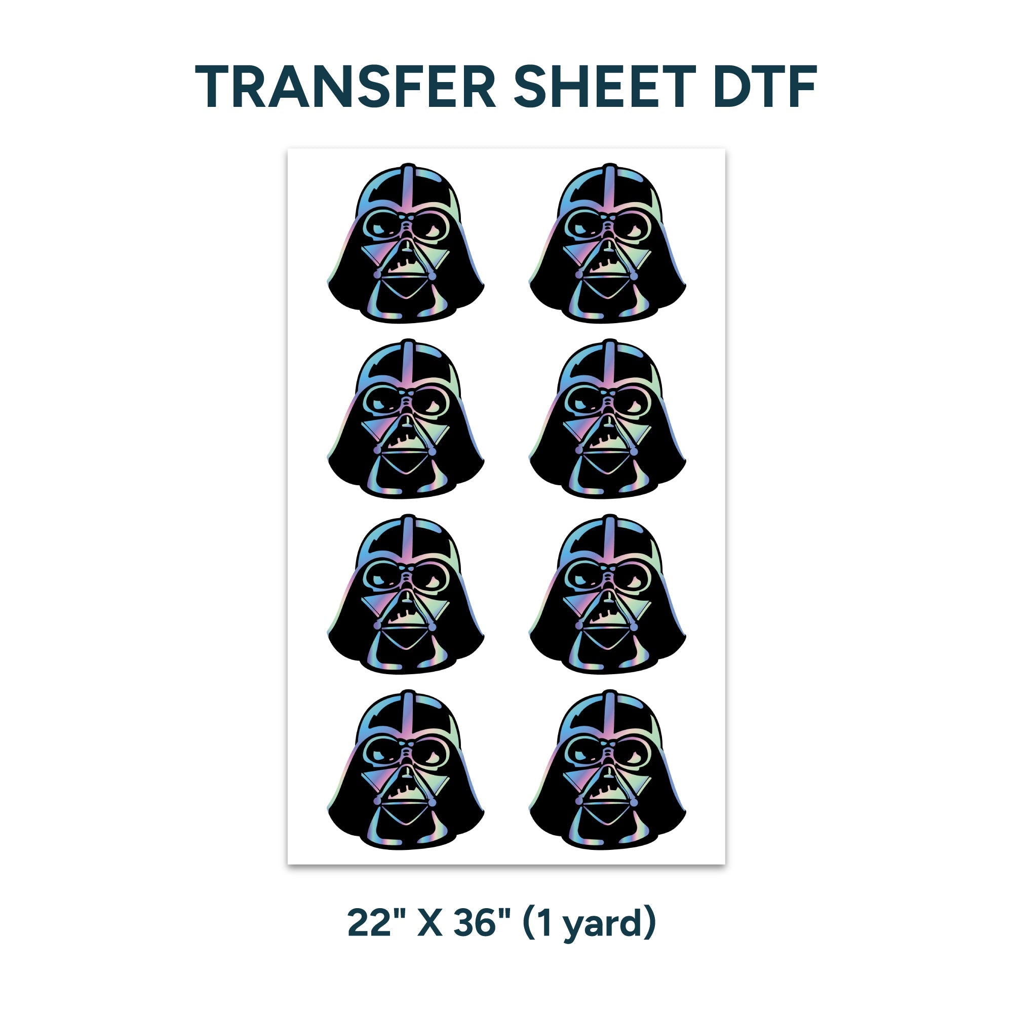 Printed DTF Sheets by Yards -  Dark Vader