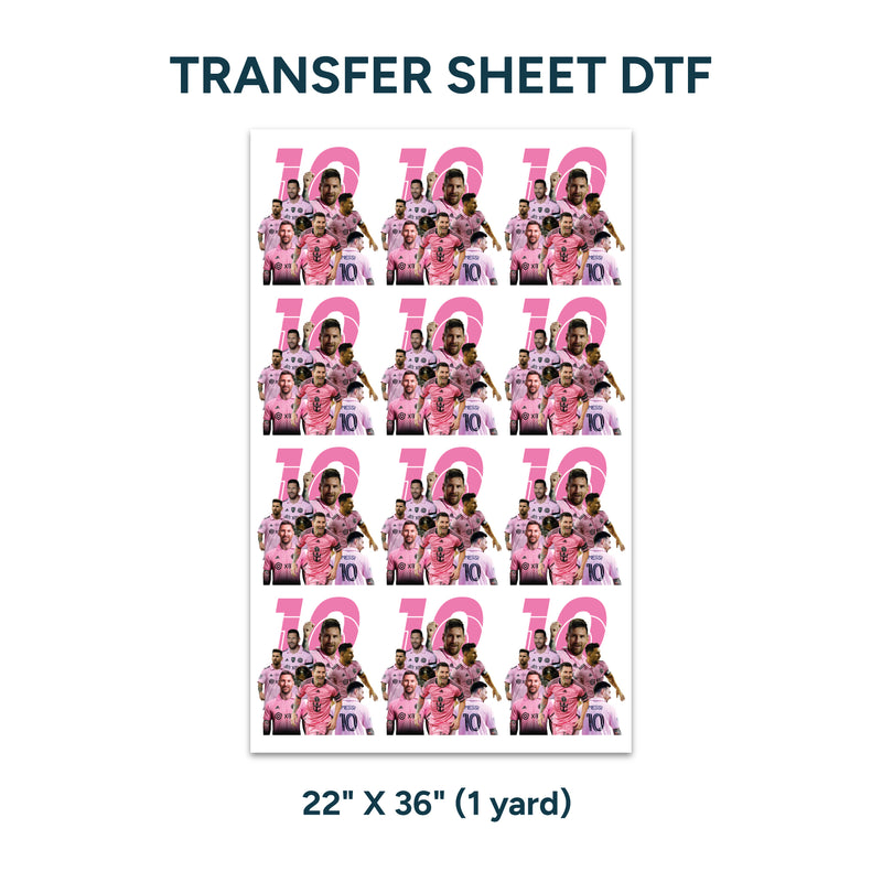 Printed DTF Sheets by Yards - Messi